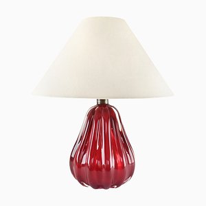 Ruby Red Glass Table Lamp by Vetreria Archimede for Seguso