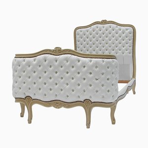Daybed or Single Bed with Upholstered Button Back, France, Early 20th Century