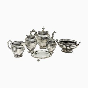 Dutch Silver Tea Service attributed to Van Kempen & Zn, 1894, Set of 6