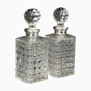 Liqueur Decanters in Cut Crystal Glass from Asprey & Co. LTD, 1980s, Set of 2
