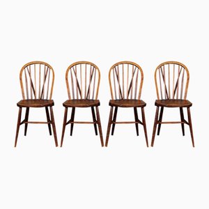 Antique English Windsor Dining Chairs, Set of 4