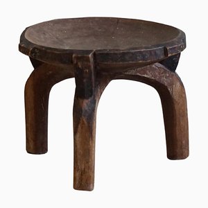 Mesa auxiliar con trípode estilo Wabi Sabi de madera, África, años 50