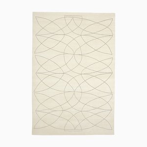 Handgeknüpfter Teppich aus Wolle und Bambusseide von Kristiina Lassus