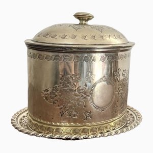 Edwardian Silver Plated Biscuit Barrel, 1900s
