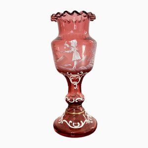 Large Mary Gregory Vase, 1880s