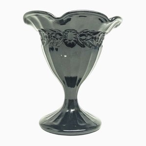 Art Nouveau Bowl on Stand from Ząbkowice Glassworks, Poland, 1970s