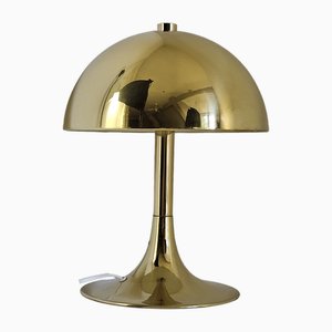 Mushroom Table Lamp in Brass, Italy, 1970s