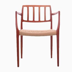 Mid-Century Scandinavian Modern Teak Armchairs Model 66 attributed to Niels O. Møller, 1960s, Set of 4