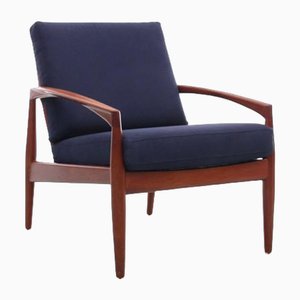 Mid-Century Scandinavian Modern Paper Knife Lounge Chair in Rosewood attributed to Kai Kristiansen for Magnus Olesen, 1960s