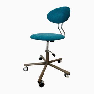 Turquoise Kovona Z-370 Office Chair, 1970s