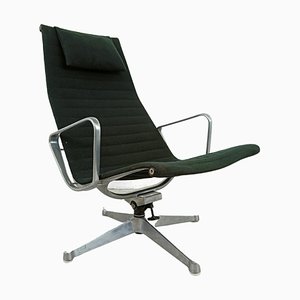 Ea124 Lounge Chair in Black Fabric by Charles & Ray Eames for Herman Miller, 1970s