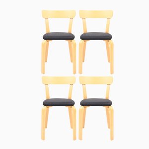 Vintage Modell 69 Stühle von Alvar Aalto für Artek, 4er Set