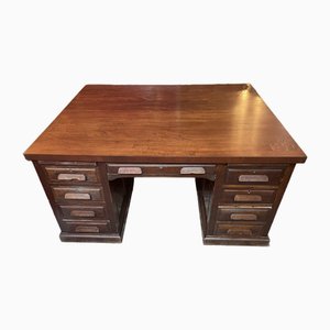 Large Victorian Mahogany Partners Desk