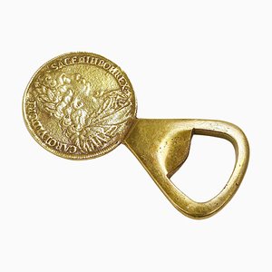 Maria Theresia Coin Bottle Opener in Brass attributed to Carl Auböck, Austria, 1950s