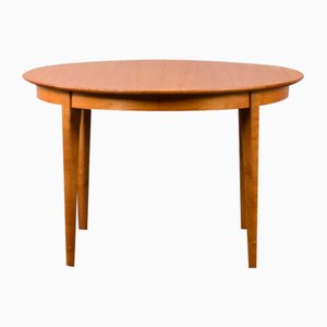 Mesa de comedor extensible de roble con mesa de tres hojas en el interior de Henning Kjærnulf para Soro Mobelfabrik, Dinamarca, años 50