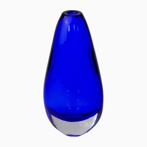Blue Submerged Jar in Murano Glass attributed to Seguso, Italy, 1970s