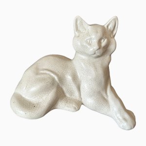 Art Deco Ceramic Cat, 1930s