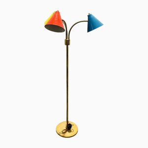 Vintage Lamp in Brass & Marble, 60s