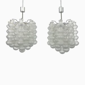 Mid-Century Murano Bubble Glass Ceiling Lights, Italy, 1960s, Set of 2