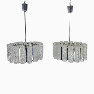 Mid-Century Murano Glass Element Ceiling Lights, Italy, 1960s, Set of 2