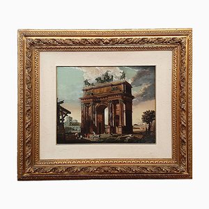 Giovanni Mizreu, Arco Della Pace, 1800er, Öl auf Leinwand