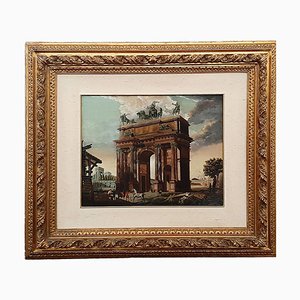 Giovanni Mizreu, Arco Della Pace, década de 1800, óleo sobre lienzo