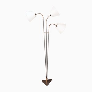 3-Arms Floor Lamp with Triangular Base, 1960s