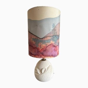 Lámpara de mesa de piedra natural, años 70