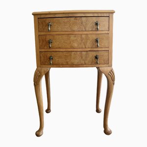 Vintage French Louis Style Bedside Table with Drawers