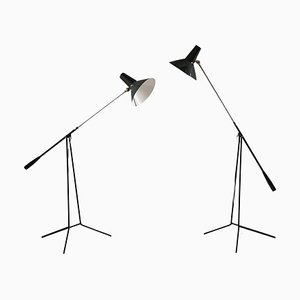 Lampade da terra Mid-Century E1780 attribuite ad ASEA, Svezia, anni '50, set di 2