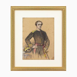 George Bonavia, Portrait d'un Jeune Officier, 1800s, Papier