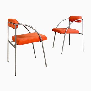 Chaises Vienna en Métal par Rodney Kinsman pour Bieffeplast, 1980s, Set de 2