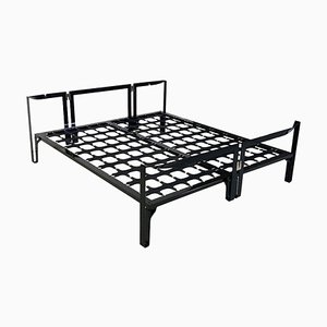 Vanessa Double Bed in Black Metal attributed to Tobia Scarpa for Gavina, 1960s