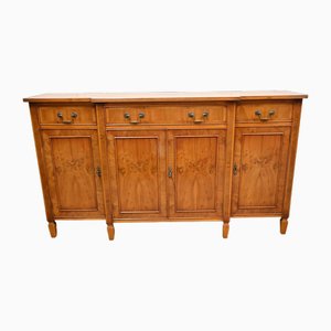 Regency Breakfront Sideboard in Yew Wood, 1930s