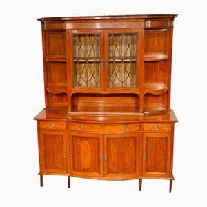 Bufet o mueble auxiliar eduardiano de madera satinada de Maple and Co, década de 1890