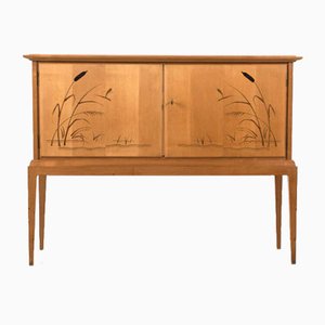 Vintage Sideboard with Wooden Inlay