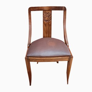 Gondole Chair with Art Deco Patterns, 1940s
