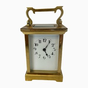 Horloge Carrosserie Édouardienne Antique en Laiton, France, 1900s