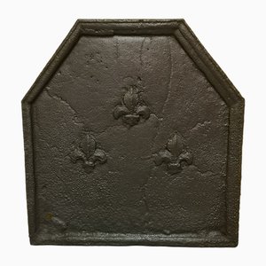 Antike französische Kaminplatte aus Gusseisen, 1700er
