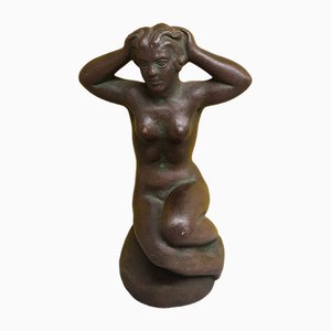 Figura de sirena danesa vintage de L. Hjorth, años 50