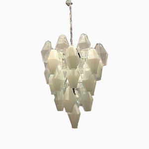 Large Murano Glass Polygon Chandelier, 1980s