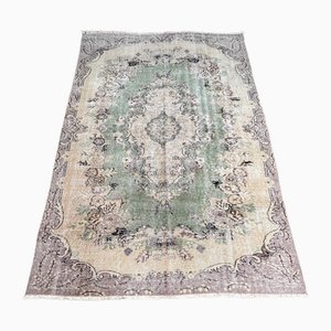 Tapis Yuruk Vintage Vert et Beige, 1960s