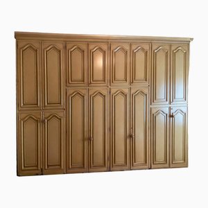 Lacquered Wardrobe with Hinged doors in Cream, 1900s