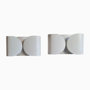 Sheet Metal Wall Lights by Afra & Tobia Scarpa for Flos, 1969, Set of 2