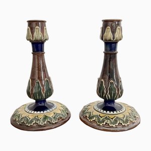 Portacandele di Royal Doulton, inizio XX secolo, set di 2