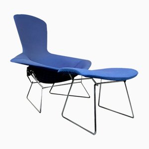 Silla Bird con otomana de Harry Bertoia para Knoll International. Juego de 2