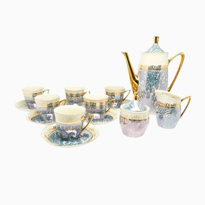 Art Deco Coffee Set from Tułowice, Poland, 1960s, Set of 15