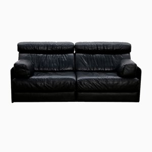 DS76 2-Seater Sofa Bed in Black Upholstery from de Sede, 1990s