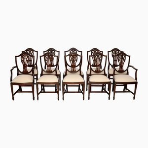 Shield Back Dining Chairs, 1950s, Set of 10