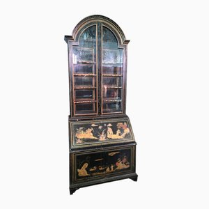 Large Lacquered Wood Chinoiserie Cupboard, Late 18th Century